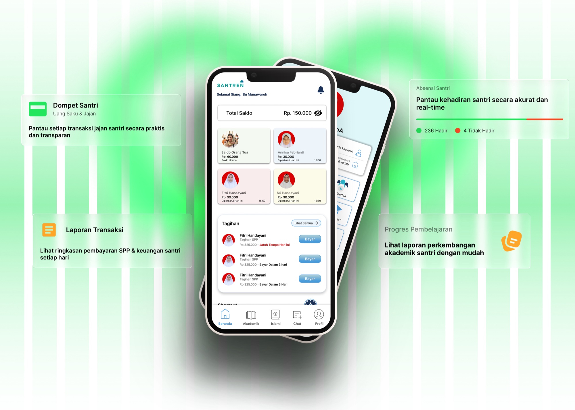 Mockup aplikasi School Management